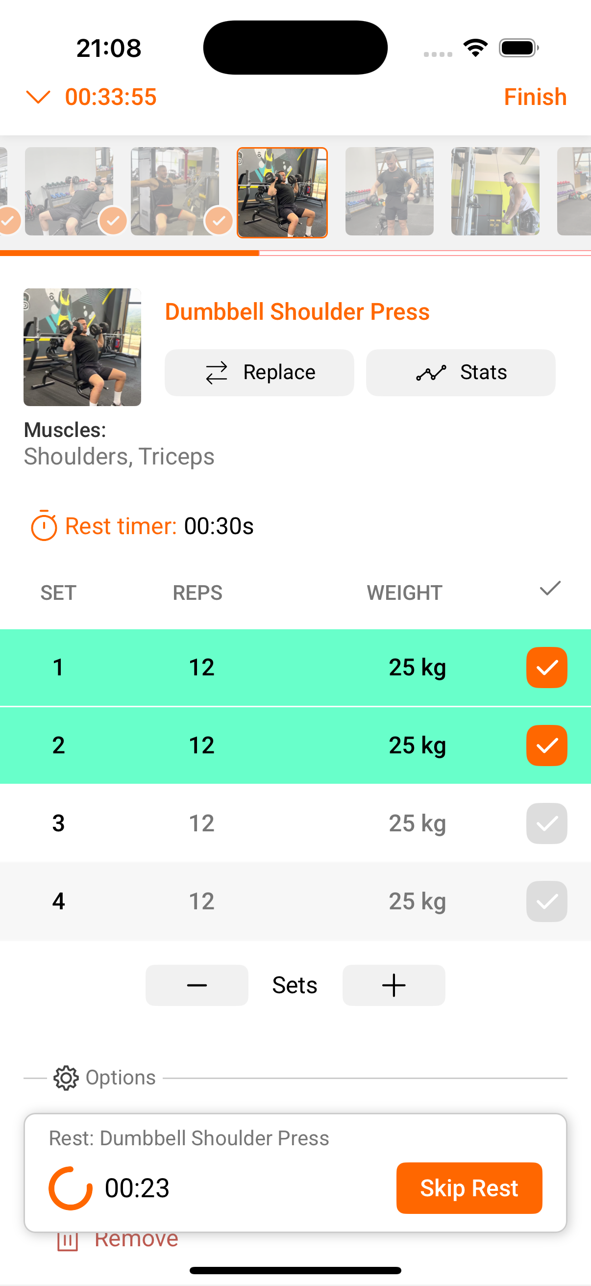 Workout tracker