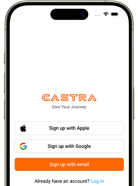 Castra login screen